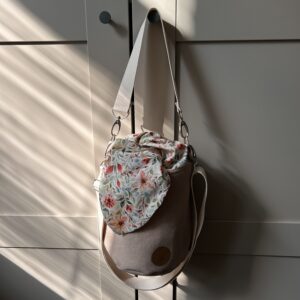 PROJEKTOWNIK Duży Beżowe Kwiaty