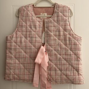 Kamizelka różowa krateczka L/XL